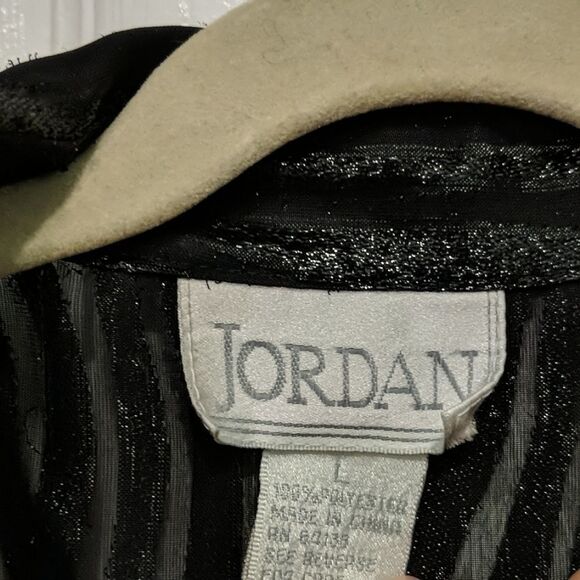 Jordan sheer animal stripe blouse Sz L - Picture 4 of 5